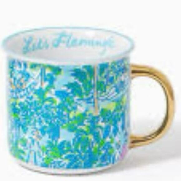 Lilly Pulitzer Sprout Green Lilly Holiday gift Mug New in box - Picture 3 of 5